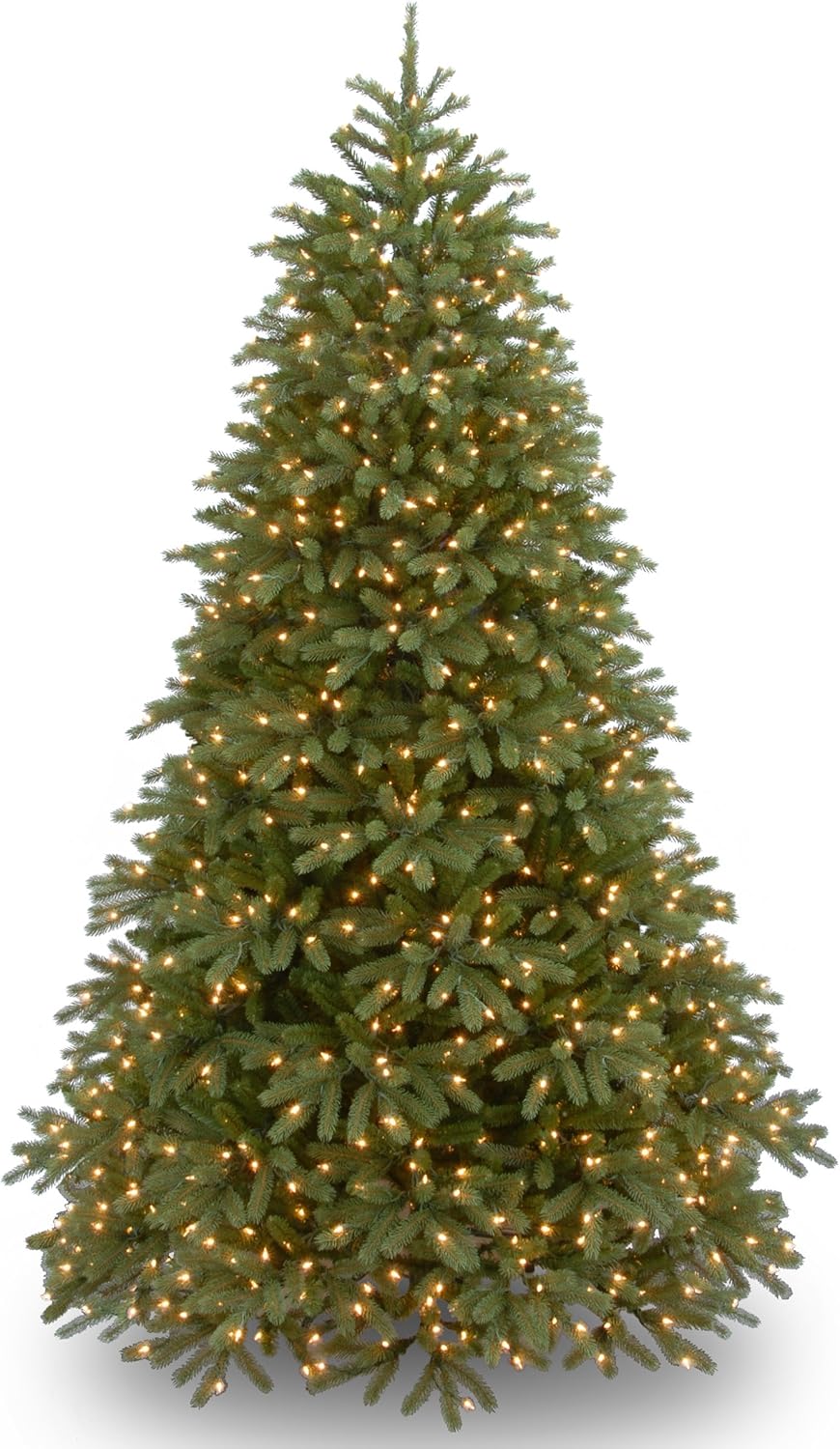 National Tree Company 'Feel Real' Pre-lit Artificial Christmas Tree | Includes Pre-strung White Lights and Stand | Jersey Fraser Fir Medium - 7.5 ft