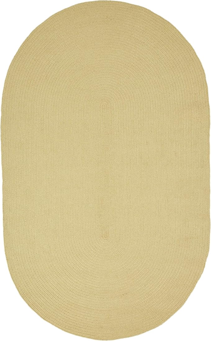 Superior Indoor/Outdoor Area Rug, Reversible Braided Floor Decor for Living Room, Kitchen, Patio, Front Porch, Modern Boho Farmhouse Rugs, Hardwood, Bedroom Accessories, 3' x 5', Cream