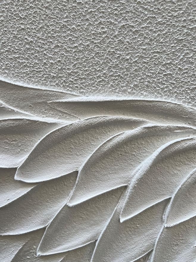 Hand-Painted Modern Abstract Art Oil Painting White Wings Texture Art Painting Home Wall Decorative Art 40x28 inches