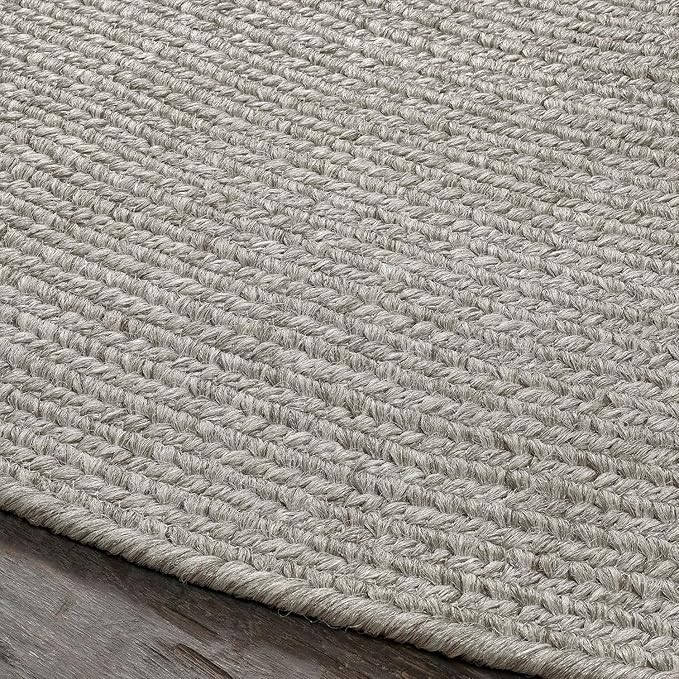 Superior Indoor Outdoor Area Rug, Handwoven Reversible Braided Home Decor for Living Room, Kitchen, Dining Room Floors, Patio, Front Porch, Deck, Modern, Boho, Farmhouse Style, 8' x 10', Canvas