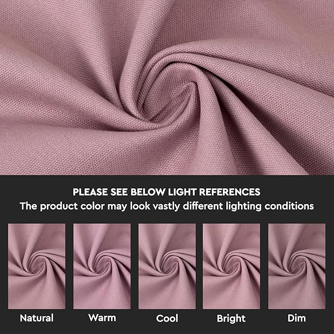 Encasa XO Throw Pillow Covers 24x24 in Set of 2 Mauve | No Inserts | Cotton Pillow Covers for Living Room, Bed, Sofa, Couch | Decorative Cushion Covers with Improved Zipper