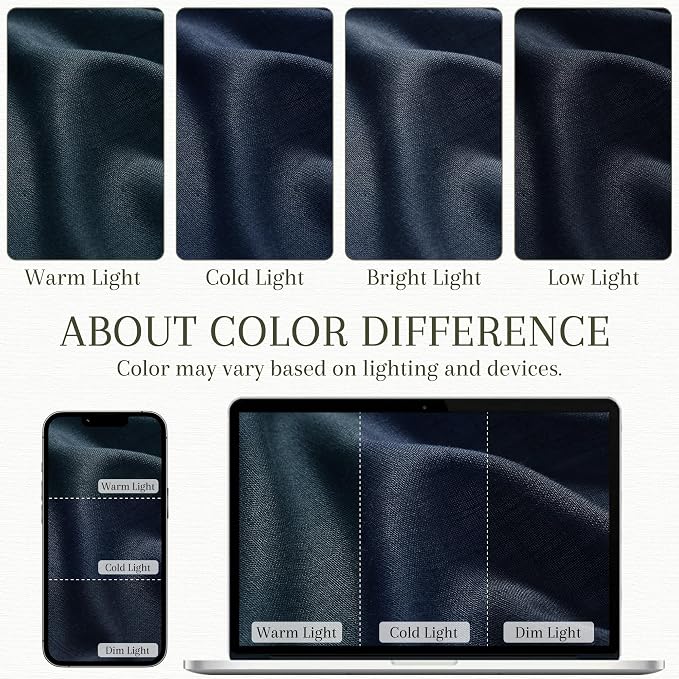 Navy Blue Cafe Curtains 30 Inch Length Linen Privacy Light Filtering Pleated Short Curtain Rod Pocket Back Tab Design Shabby Chic Kitchen for Bathroom Boy Laundry Room Small Window 2 Panels 26Wx30L