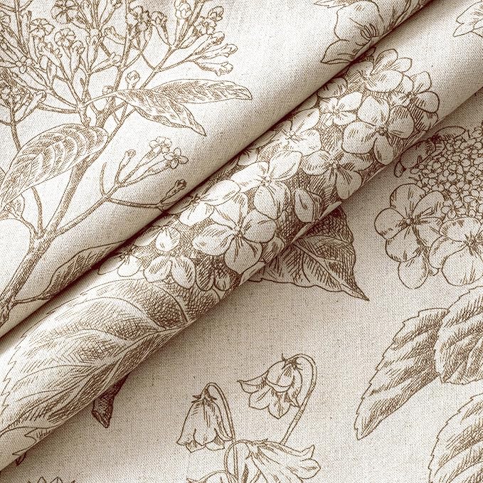 Set of 2 Decorative Floral Neutral Pillow Covers 18x18 Inch Light Brown Hydrangea Print Spring Boho Vintage Throw Cushion Covers for Sofa Couch Porch Bedroom Living Room Summer Home Decor