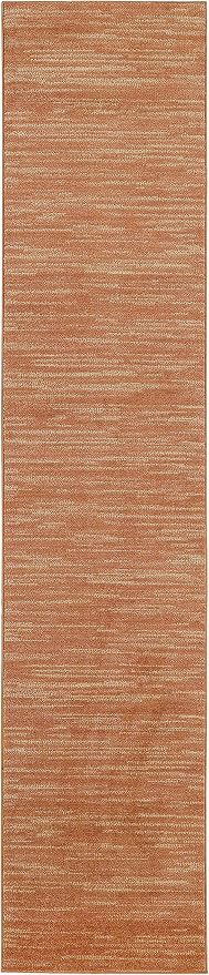 Nourison Home Nourison Essentials Rust 2' x 6' Area Rug - Easy Clean, Non Shedding, Bed Room, Living Room, Dining Room, Kitchen (6' Runner)
