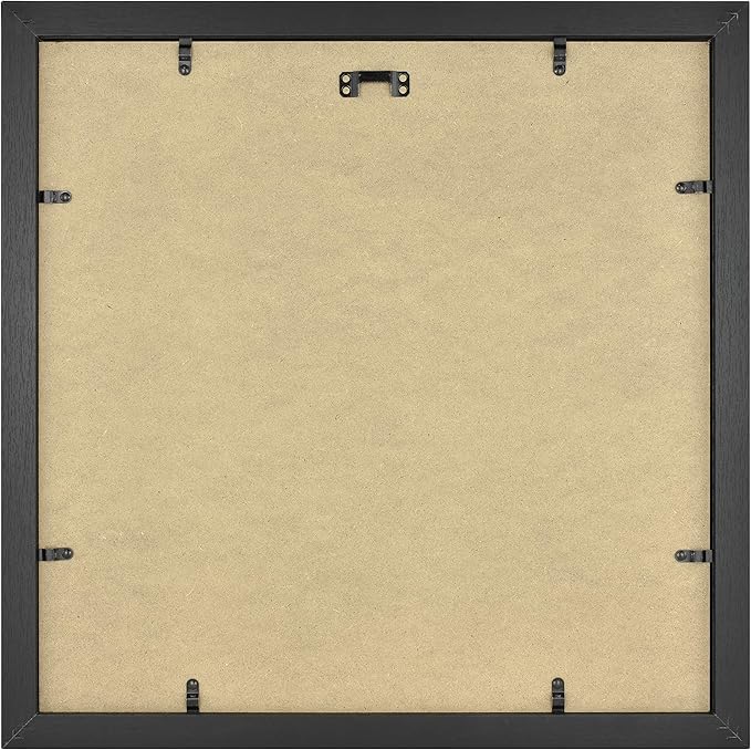 MCS Studio Gallery 16x16 Wood Poster Frame Black Woodgrain Engineered Wood, Vertical & Horizontal Wall Hanging Large Picture Frame for Photos, Posters & Art Prints (2-Pack)