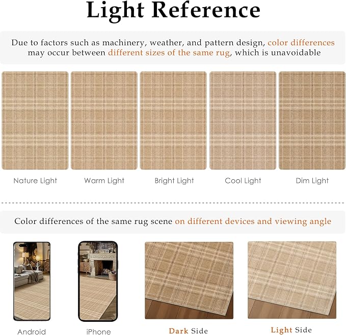 2x8 Brown Runner Rug for Kitchen Machine Washable Low Pile Checkered Carpet Modern Accent Soft Non Slip Rug for Bathroom Bedroom Nursery Indoor