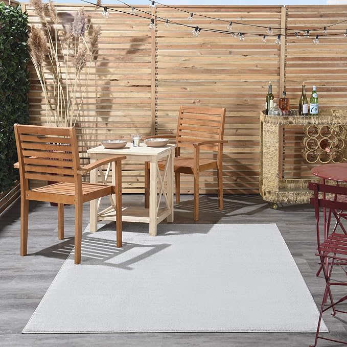Nourison Home Nourison Essentials Silver Grey 5' x 8' Area Rug - Easy Clean, Non Shedding, Bed Room, Living Room, Dining Room, Kitchen (5' x 8')