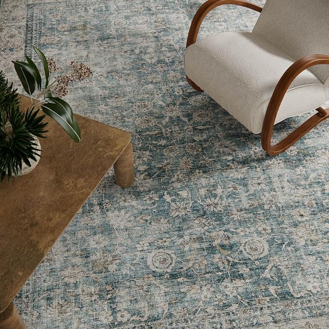 10x12 Large Rugs for Living Room: Washable Living Room Rug Stain Resistant Non Slip Distressed Vintage Carpet Low Pile Faux Wool Soft Rugs for Bedroom Farmhouse Dining Room Kids Playroom Nursery
