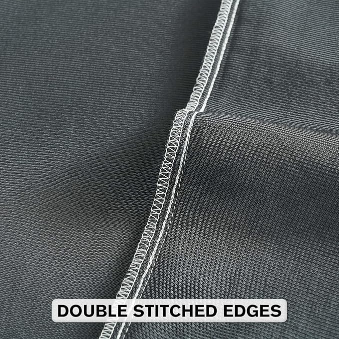 FUTEI Dark Grey Chenille Throw Pillow Covers 18x18 Inch Set of 2,Soft Striped & Diamond Textured Cushion Cases,Modern Home Decor for Couch Living Room
