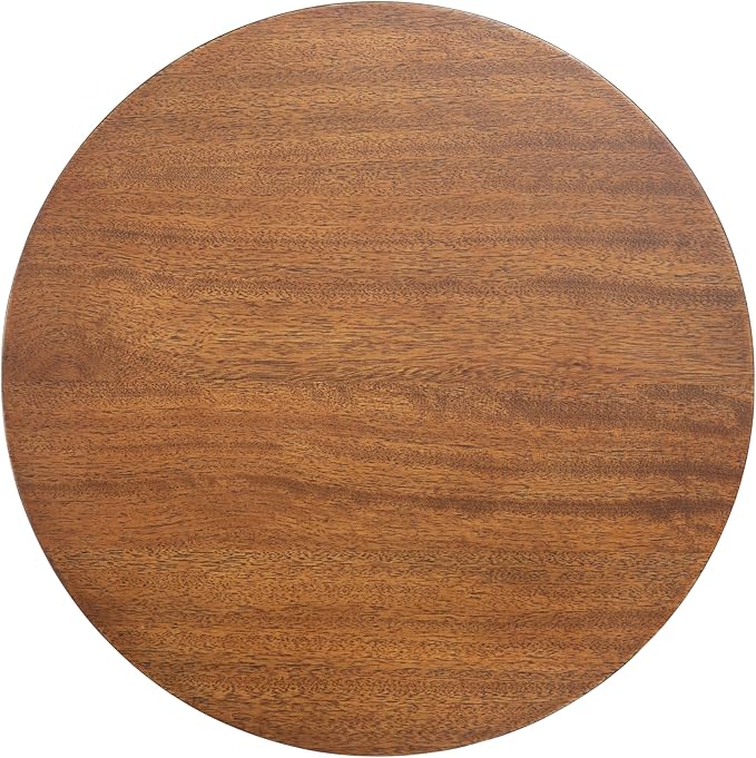 Kate and Laurel Foxford Tiered Round Side Table, 16 x 16 x 23, Walnut Brown, Transitional Two-Tier Circle Nightstand Table with Storage and Resilient Wood Construction for Bedroom Decor