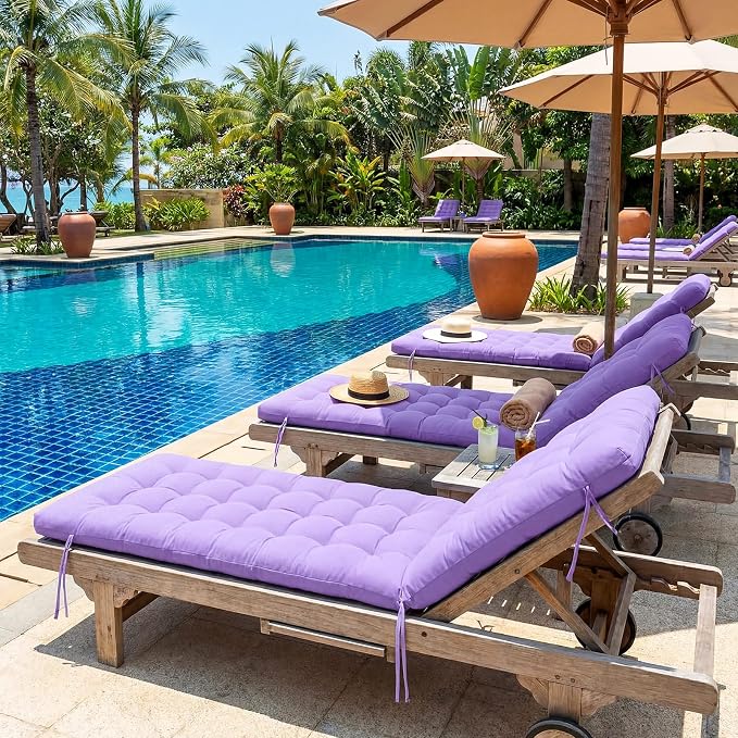Vercraft Long Floor Cushion Large Floor Cushion with Brushed Cotton 74.8 x 27.5 x 3.15 in Jumbo Lounger Pillow for Outdoor Indoor Bay Window Meditation Yoga Reading Sleeping(1 Pc,Purple)