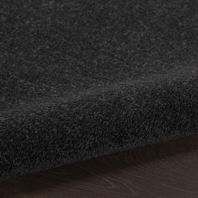 Nourison Home Nourison Essentials Black 5' x 8' Area Rug - Easy Clean, Non Shedding, Bed Room, Living Room, Dining Room, Kitchen (5' x 8')