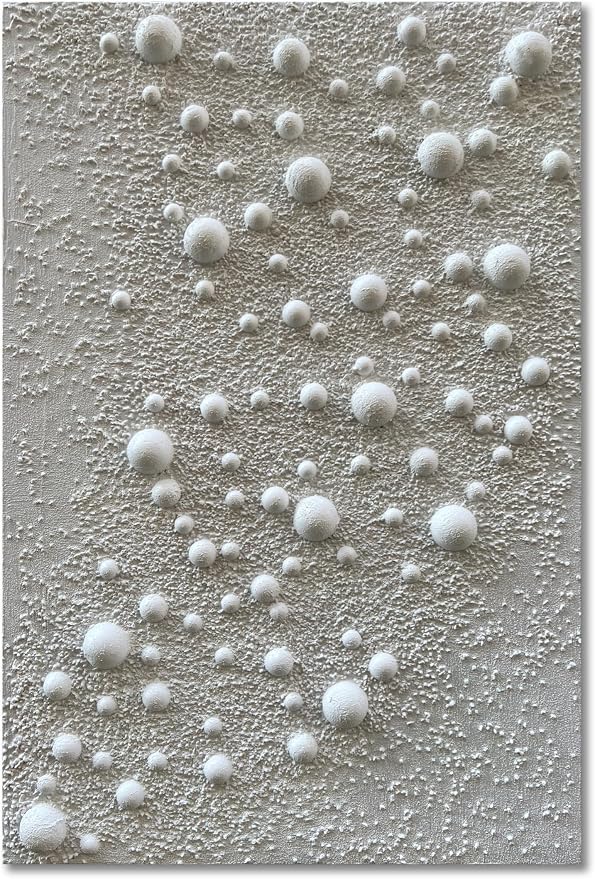 Hand-Painted White Texture Abstract Oil Painting Canvas Wall Art Minimalism Art Painting Bedroom Dining Room Living Room Office Wall Decoration 36x24 inches