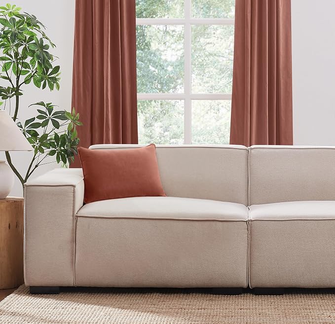 Brooklyn Loom Matte Cotton Velvet 14x20 Rust Decorative Pillow
