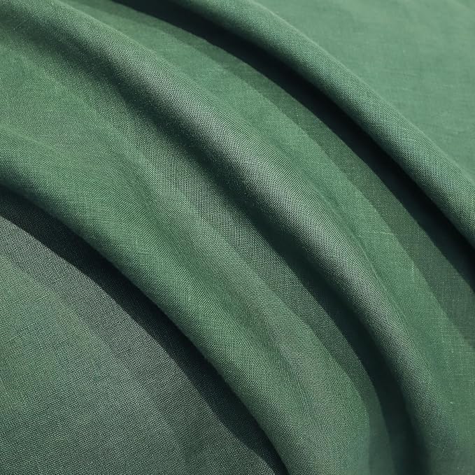 Linen Pillow Cases King Size Set of 2,100% French Linen Pillowcase Soft Breathable Envelope Pillow Cover Home Decor Gift for Women(Ink Green,20x40)