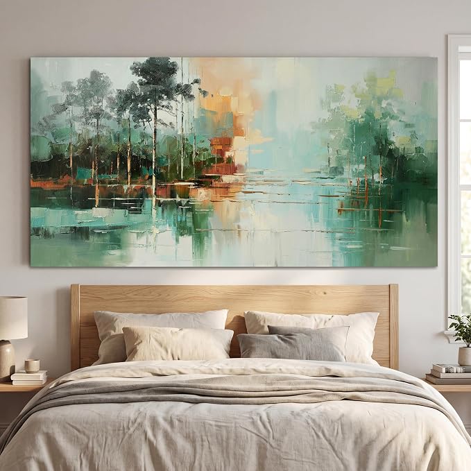 Acocifi Green Canvas Wall Art for Living Room 40"x20" Impression Landscape | HD Print, Waterproof, Non-fading, Artwork for Office Bedroom Home Decor, Easy to Hang