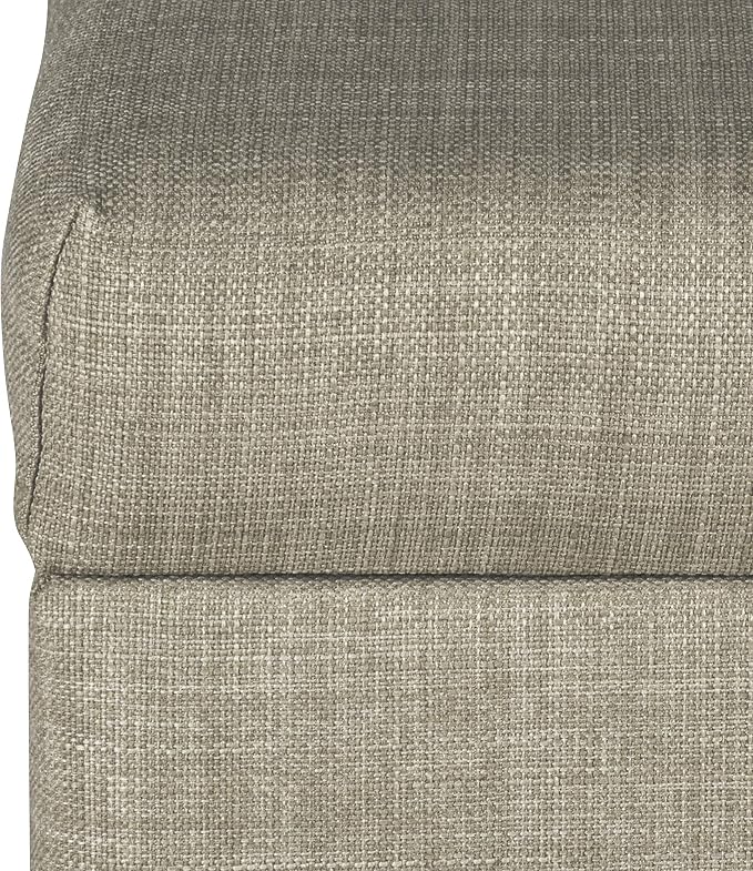 HomePop 22" Medium Rectangular Storage Ottoman - Tan Linen
