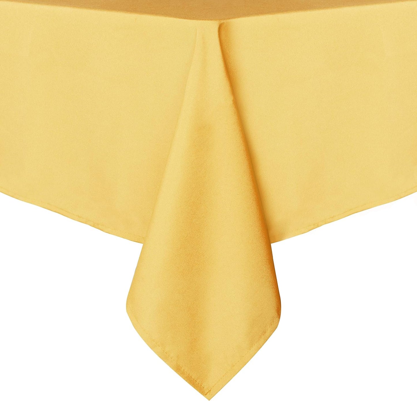 sancua Rectangle Tablecloth - 54 x 120 Inch - Stain and Wrinkle Resistant Washable Polyester Table Cloth, Decorative Fabric Table Cover for Dining Tables, Buffet Parties and Camping, Yellow