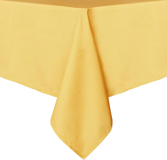 sancua Rectangle Tablecloth - 70 x 120 Inch - Stain and Wrinkle Resistant Washable Polyester Table Cloth, Decorative Fabric Table Cover for Dining Tables, Buffet Parties and Camping, Yellow