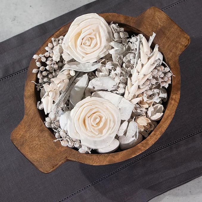 Linen White Fragrance Potpourri Bag Home Décor | Floral Petals Vase & Bowl Filler
