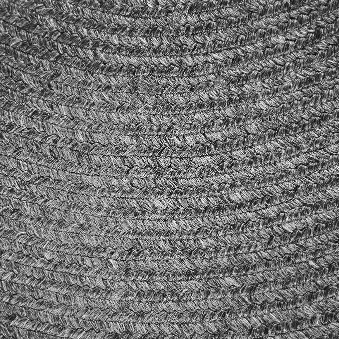 Superior Indoor Outdoor Area Rug, Handwoven Reversible Braided Home Decor for Living Room, Kitchen, Entryway, Patio, Front Porch, Deck, Modern, Boho, Farmhouse Style, 6' x 9', Charcoal
