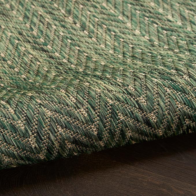 Nourison Home Horizon Indoor/Outdoor Green 2' x 6' Area Rug - Easy Clean, Non Shedding, Bed Room, Living Room, Dining Room, Kitchen (6' Runner)