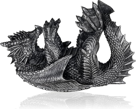True Polyresin Dragon Wine Bottle Holder Decorative, Single Wine Bottle Holder, Wine Holder Stand, Wine Bar, Wine Decor, Set of 1, Black