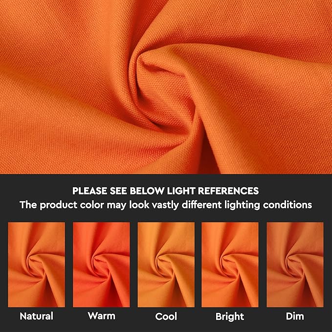 Encasa XO Throw Pillow Covers 20x20 in Set of 2 Orange | No Inserts | Cotton Pillow Covers for Living Room, Bed, Sofa, Couch | Decorative Cushion Covers with Improved Zipper