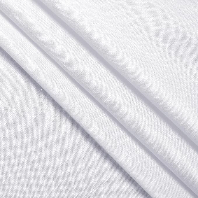 Snow White Linen 120 Inch Curtains for Living Room Light Filtering Semi Sheer Curtain Back Tab Luxury Neutral Coastal Modern Farmhouse Decor Floor to Ceiling High Window for Bedroom 52x120,2 Panels
