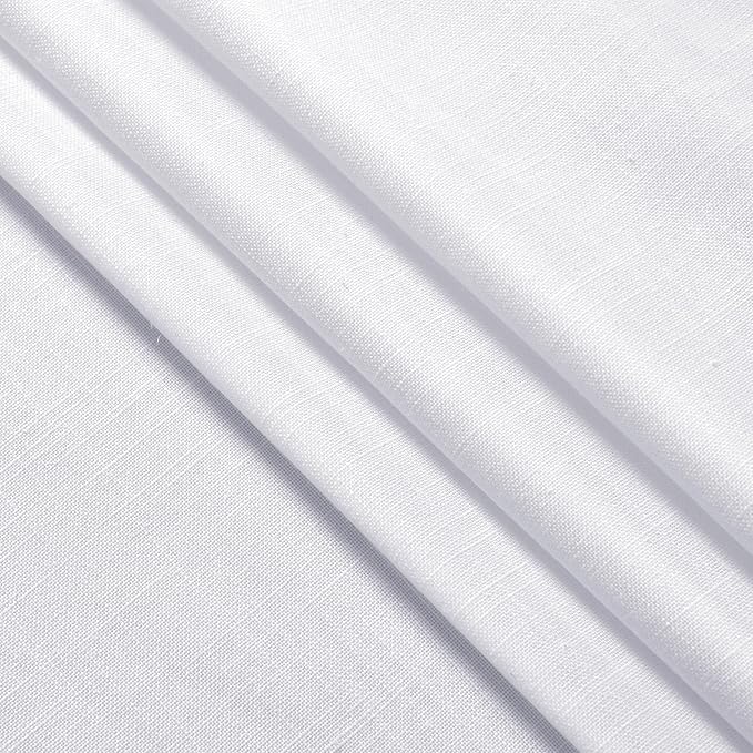 Snow White Linen 120 Inch Curtains for Living Room Light Filtering Semi Sheer Curtain Back Tab Luxury Neutral Coastal Modern Farmhouse Decor Floor to Ceiling High Window for Bedroom 52x120,2 Panels