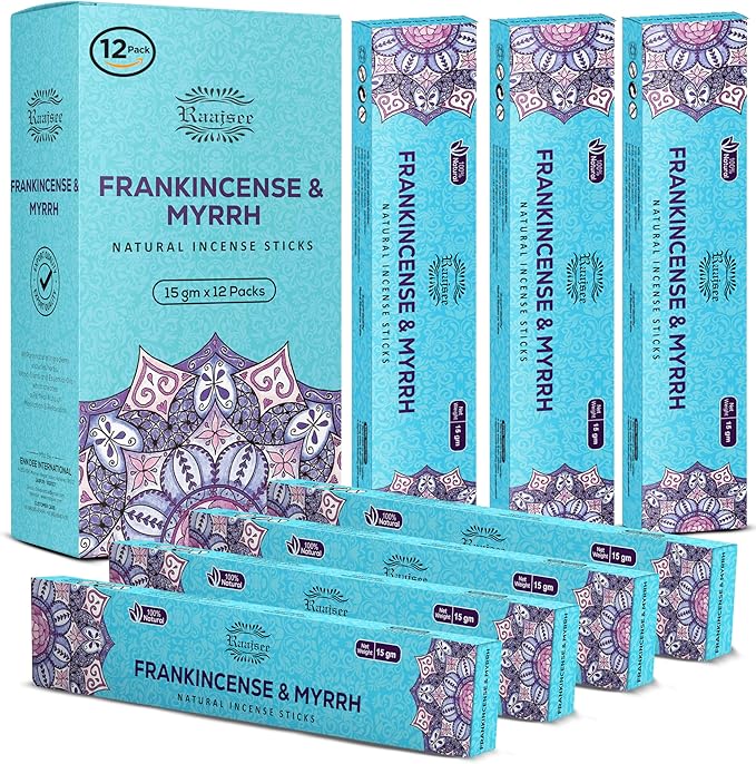 Raajsee Frankincense Sticks (180 gm), Incense Sticks (Pack of 12)