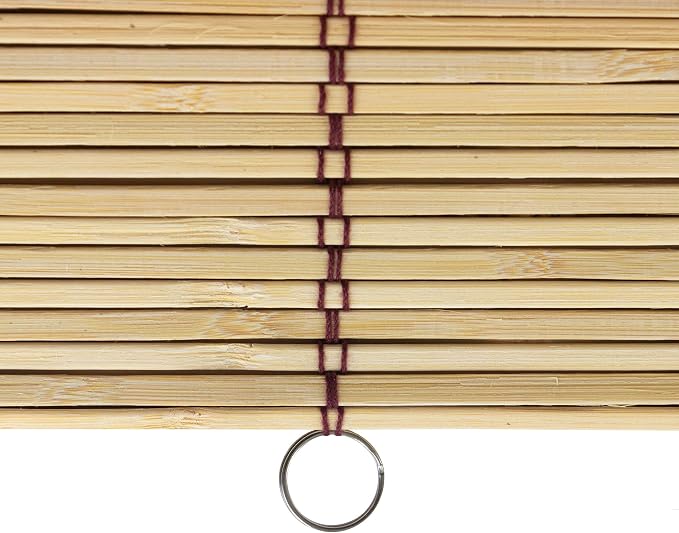 Red Lantern Burnt Bamboo Cordless Window Shade - Tortoise, 24" Wide