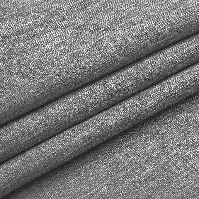 Vision Home Gray Pinch Pleated Semi Sheer Curtains Textured Light Filtering Window Curtains 84 inch for Living Room Bedroom Rayon Blended Charcoal Grey Pinch Pleat Drapes with Hooks 2 Panels 40"Wx84"L