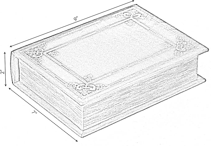 Decorative Vintage Book Shaped Trinket Storage Box- Green