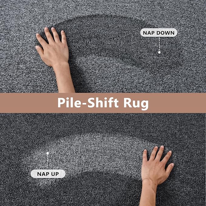 FinRèc 2x8 Washable Runner Rugs for Kitchen Hallway Bedroom, Low Pile Thin Rug Solid Color, Non-Slip Carpet Indoor for Home Decor (Grey)