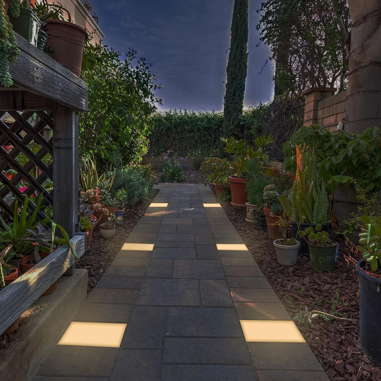 LUMENGY Paver Light 9×9 Inch (8.85 x 8.85 inches), 2700K Warm White Glare-Free Illumination for Driveways, Pathways, Pool Deck & Patios,12V AC/DC, Waterproof & Drive-Over Rated