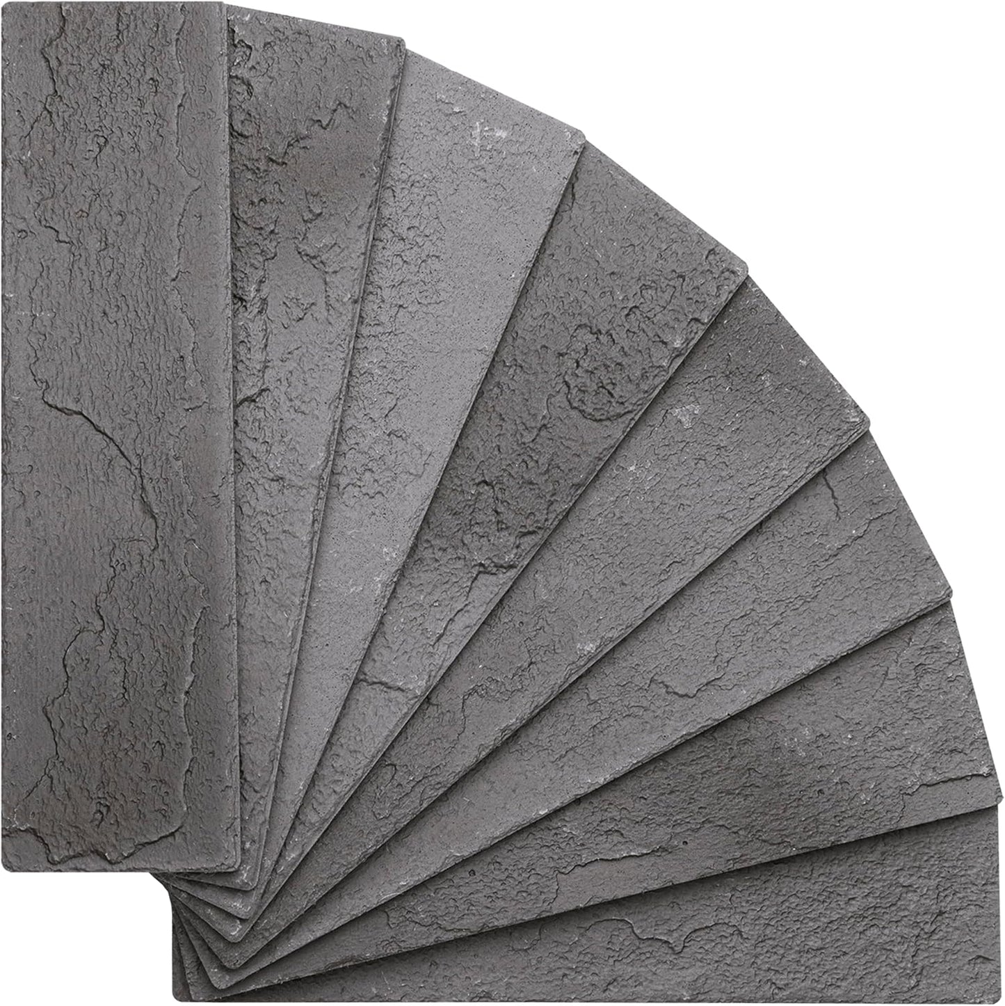 Vintage Faux Brick Wall Tiles, 3D Thin Brick Veneers for Bedroom, Bathroom, Kitchen, Fireplace and Fence Wall Panels (100, Grey)