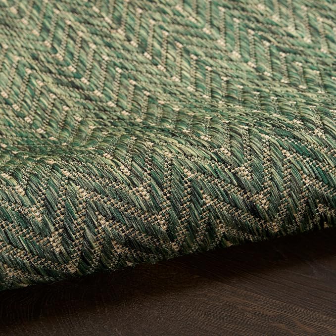 Nourison Home Horizon Indoor/Outdoor Green 8' x 10' Area Rug - Easy Clean, Non Shedding, Bed Room, Living Room, Dining Room, Kitchen (8' x 10')