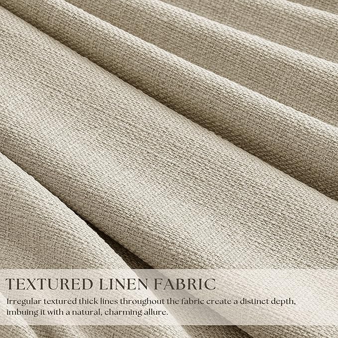 Extra Wide Blackout 60 x 90 Inch Curtains 1 Panel for Bedroom, Beige Oatmeal Pinch Pleat Room Darkening Pinch Pleated Curtain Sound Dampening for Sliding Patio Door Large Window Drapes