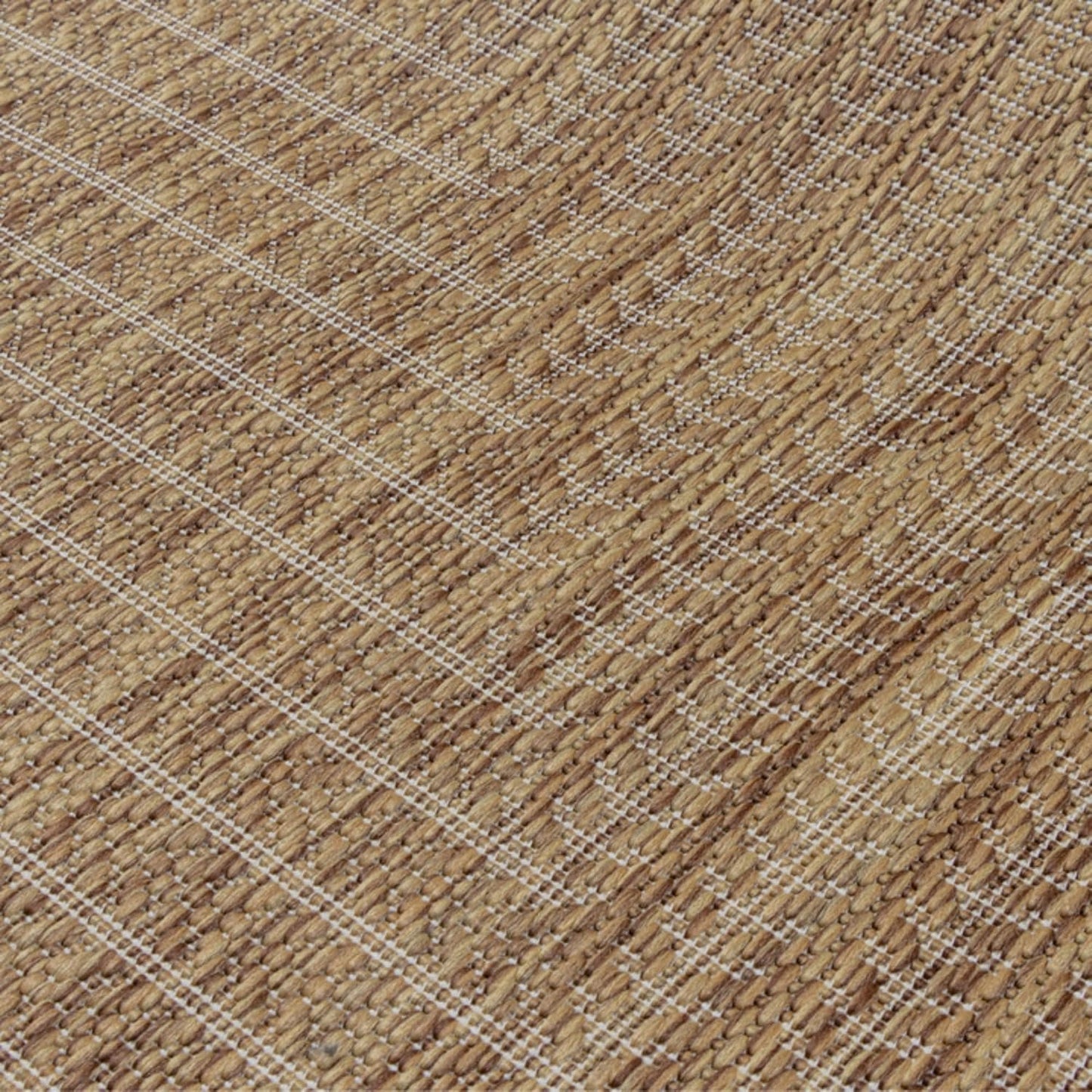 Adiva Rugs Outdoor Indoor Area Rug, Weather Resistant, Easy to Clean, Stain Resistant Floor Mat for Dining Room, Backyard, Deck, Patio (Wooden, 2'6" x 7')