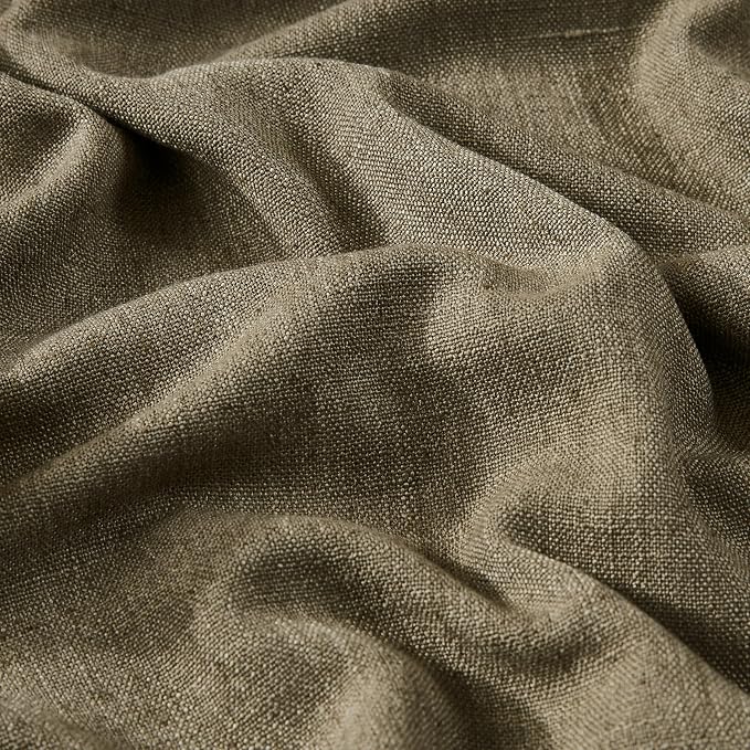 Vision Home Brown Pinch Pleated Full Blackout Curtains Linen Blended 60" Wide Thermal Insulated Window Panels 102 inch for Bedroom Living Room Darkening Pleat Drapes with Hooks Back Tab 60" Wx102 Lx1