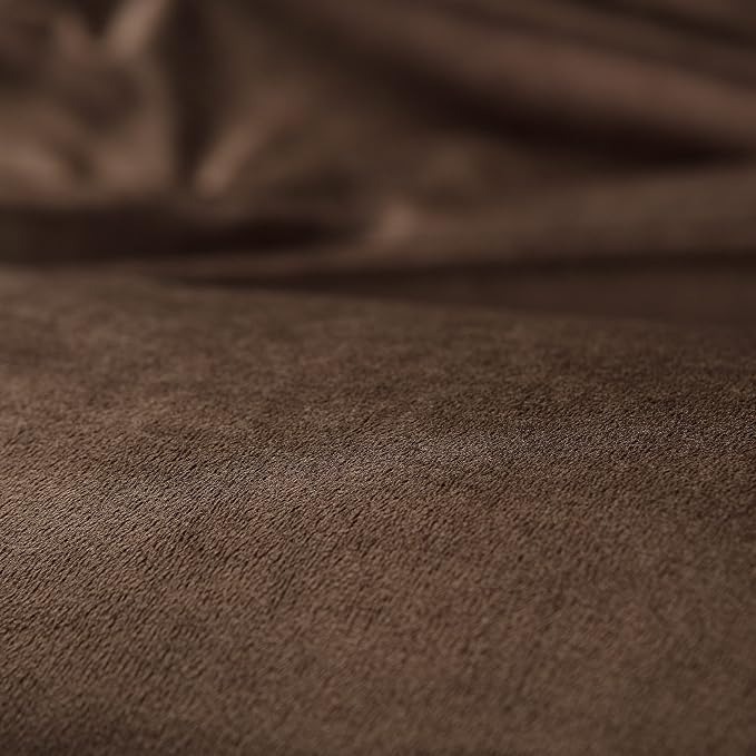 Chanasya Premium Velour Velvet Duvet Cover Set - Duvet Cover (90” x 90”) & 2 Pillow Shams (20” x 26”) - 3-Piece Set - Mink, Queen Size