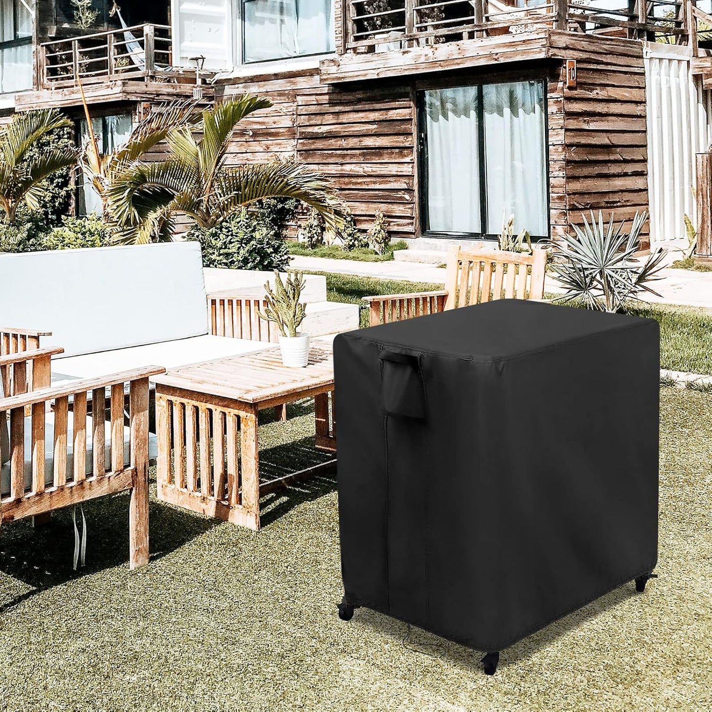 Kingling Outdoor Table Cover for Patio Cart Table, Waterproof Outdoor Grill Prep Table Cover Prep Cart Table Cover - 32" L x 27" W x 30" H