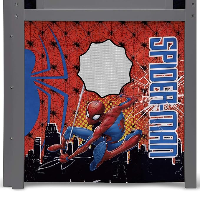 Spider-Man Loft Beds Tent - Curtain Set for Low Twin Loft Bed (Bed Sold Separately) by Delta Children (Pack of 10)
