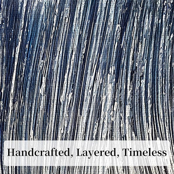 CCPEAR Large Abstract Textured Wall Art, Modern Neutral Wavy Line Canvas Painting, Framed Minimalist Wall Decor for Living Room Bedroom Office, 48x32 Inch