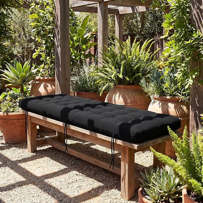 Vercraft Long Floor Cushion Large Floor Cushion with Brushed Cotton 74.8 x 27.5 x 3.15 in Jumbo Lounger Pillow for Outdoor Indoor Bay Window Meditation Yoga Reading Sleeping(1 Pc,Black)