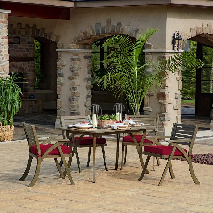 Arden Selections ProFoam Performance Outdoor Seat Cushion 19 x 20, Caliente Red