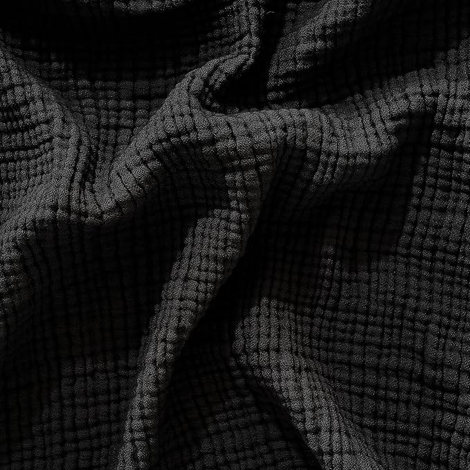 Muslin Blanket - Pure 100% Turkish Cotton Airy Soft Light Versatile Gauze Throw Blanket for Bed, Couch, Sofa (Black, Throw Size (50" x 66" inch))