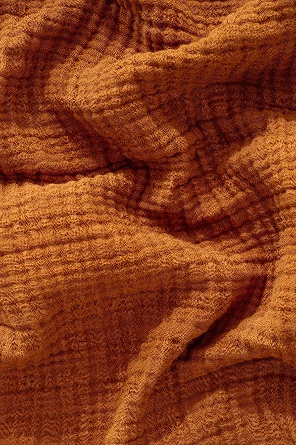 Muslin Blanket - Pure 100% Turkish Cotton Airy Soft Light Versatile Gauze Throw Blanket for Bed, Couch, Sofa (Cinnamon Brown, King Size (95" x 110" inch))