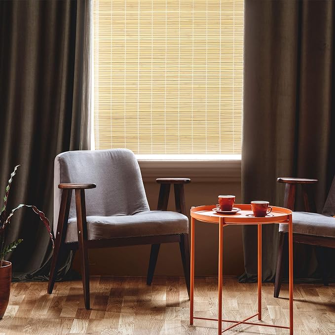 Red Lantern Bamboo Cordless Window Shade - Natural, 36" Wide